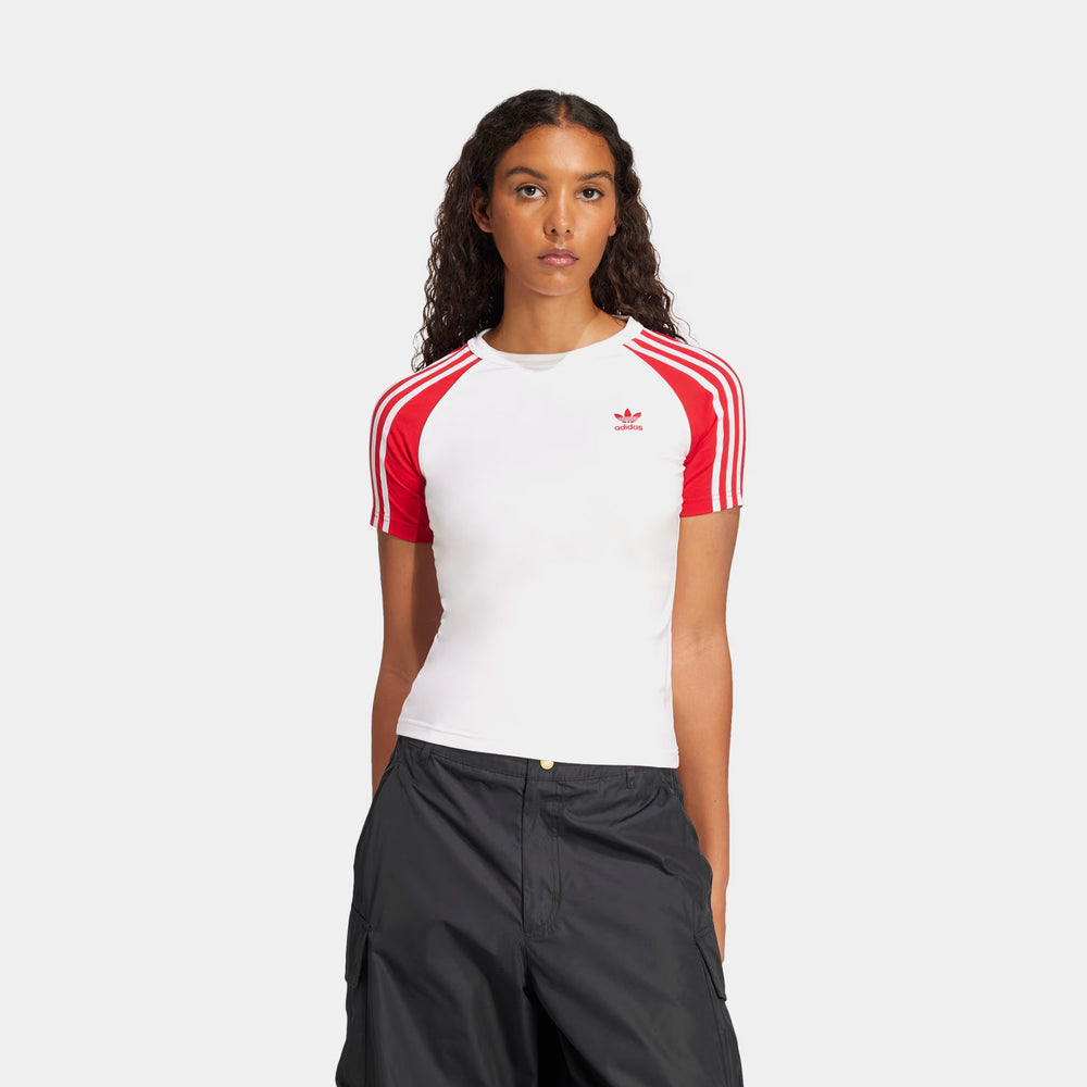 Футболка женская adidas Adicolor 3 Stripes Raglan Slim