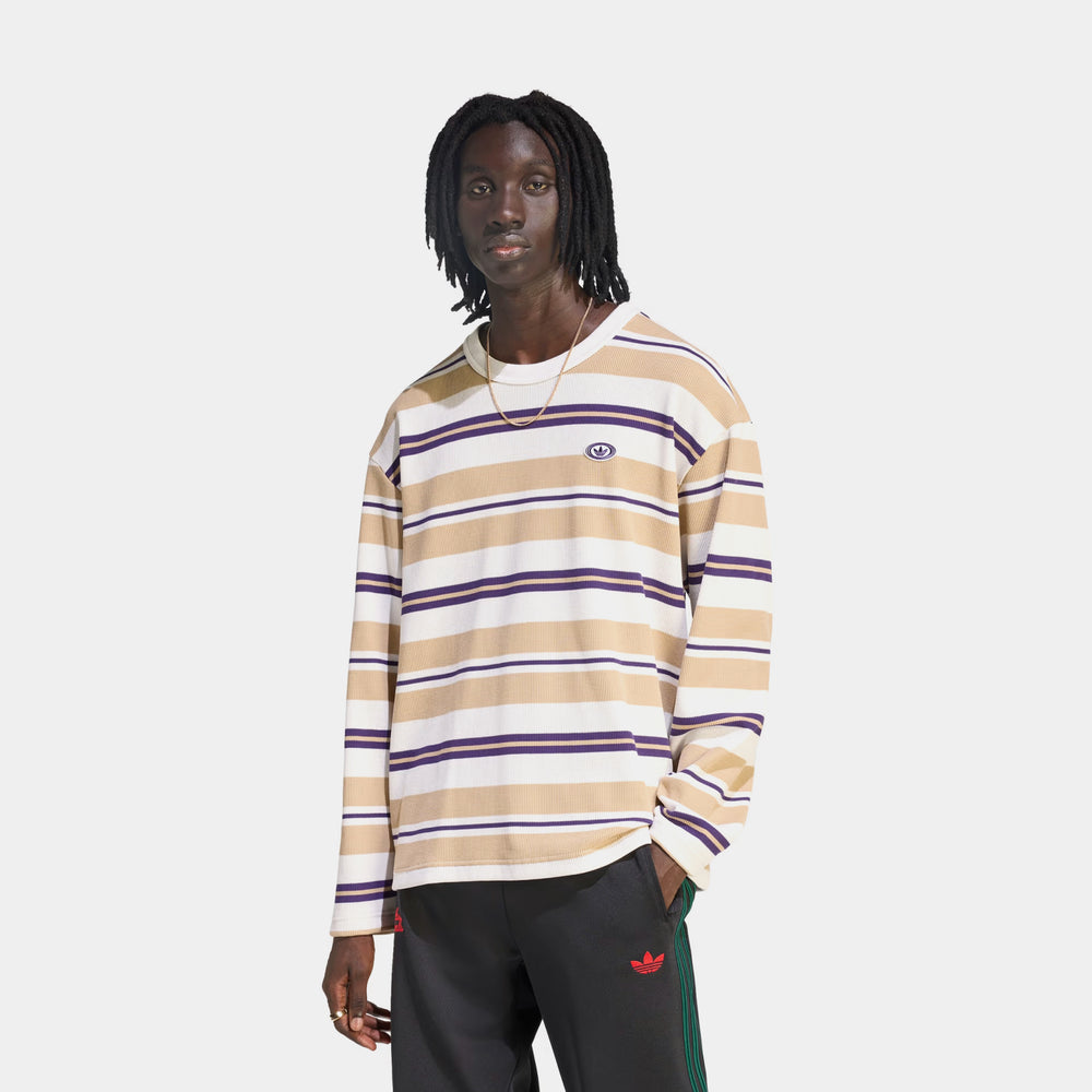 Лонгслив мужской adidas 90s Alternative Sport Stripe Waffle