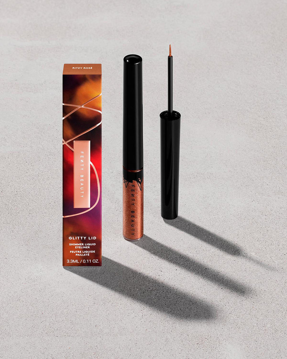 Подводка для глаз Fenty Beauty Glitty Lid Shimmer Liquid Eyeliner, оттенок Ritzy Rose