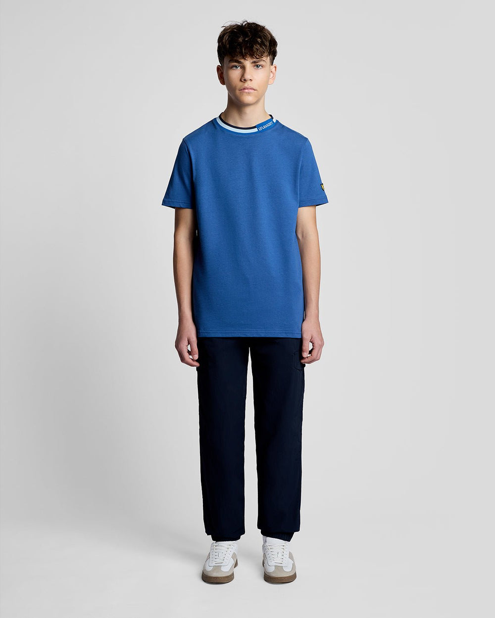 Футболка детская Lyle & Scott с контрастным воротником