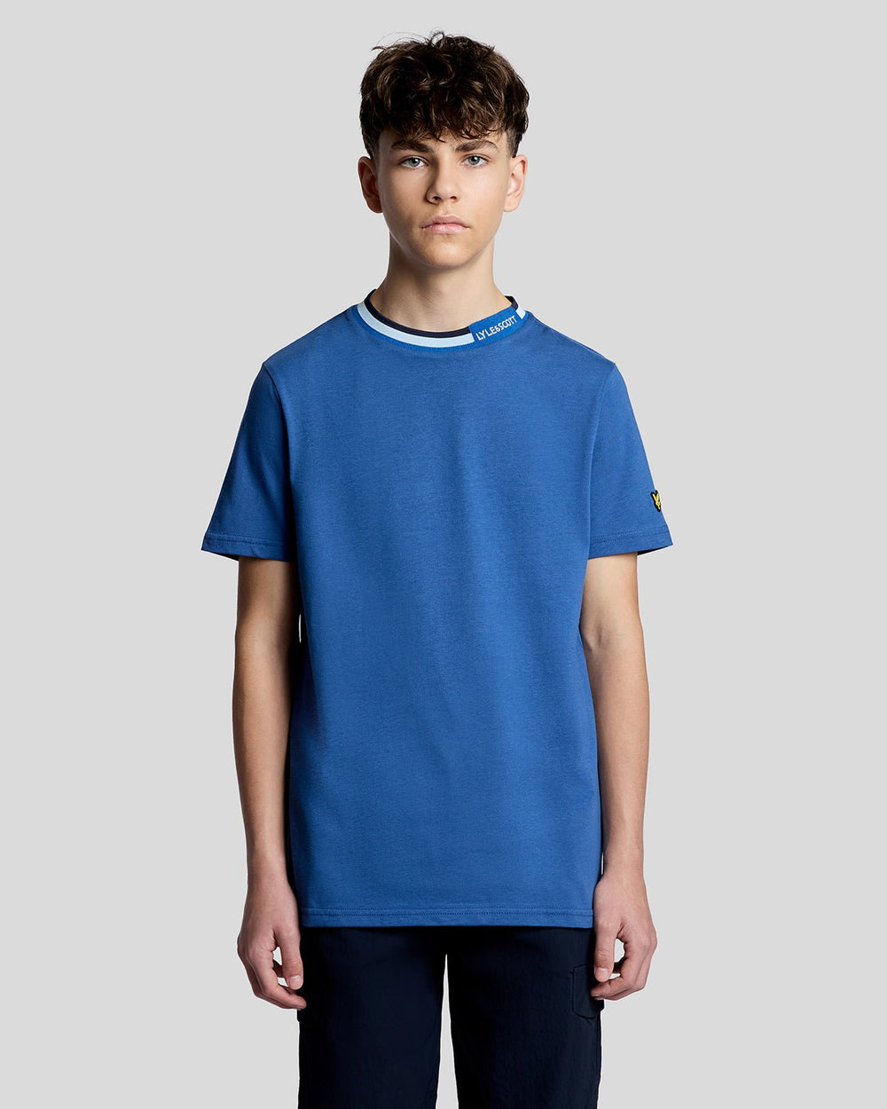 Футболка детская Lyle & Scott с контрастным воротником