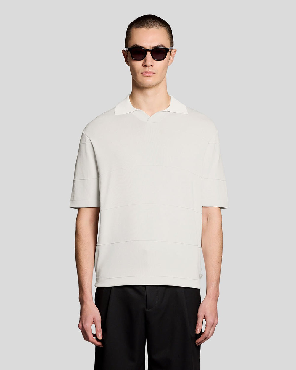 Поло мужское Lyle & Scott трикотажное с открытым воротником