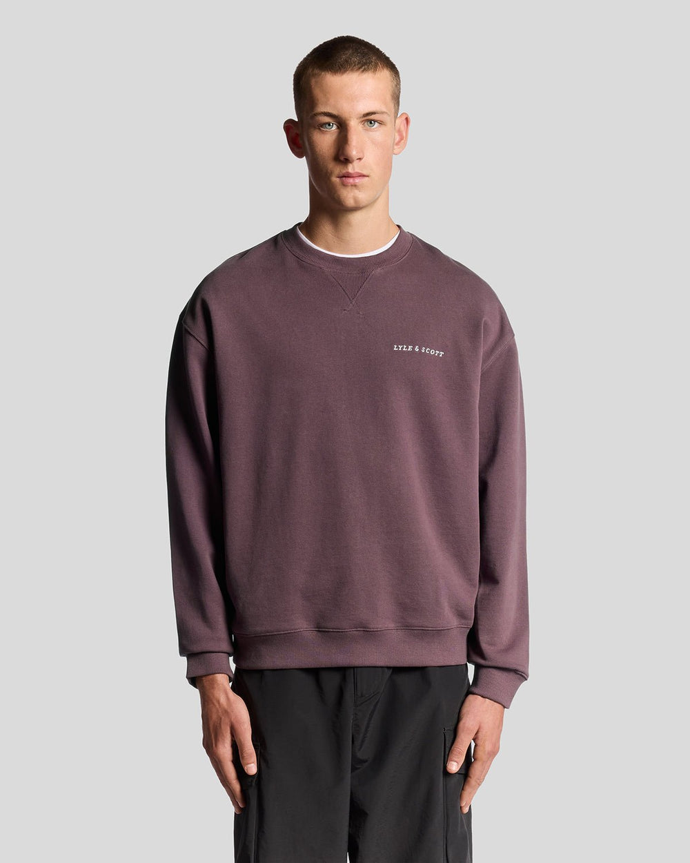 Свитшот мужской Lyle & Scott Script с начесом