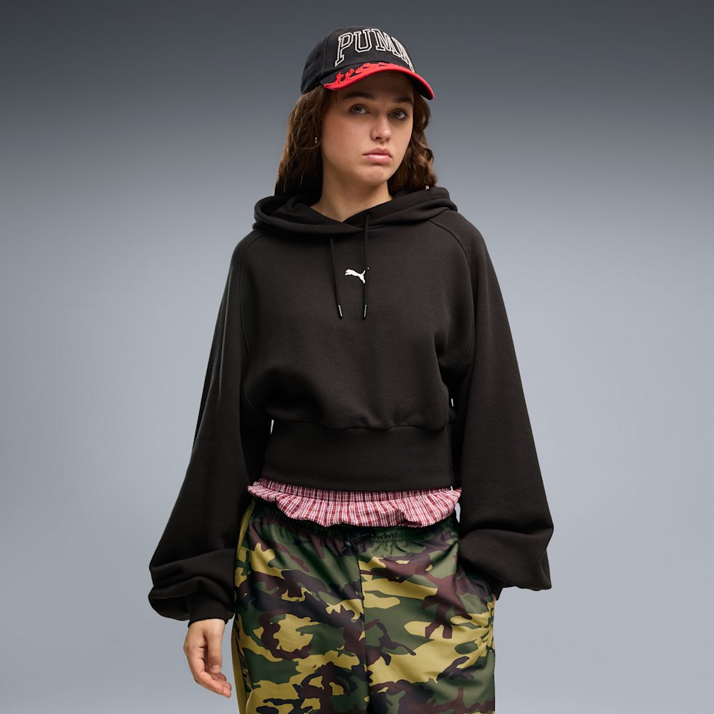 Худи женское PUMA Essentials Cropped Balloon Sleeve