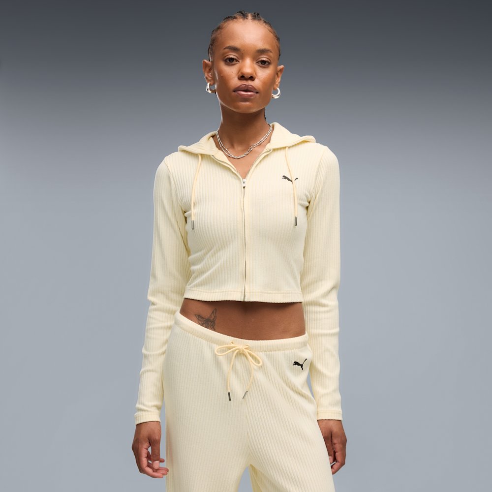 Худи женское PUMA Essentials Ribbed Zip-Up