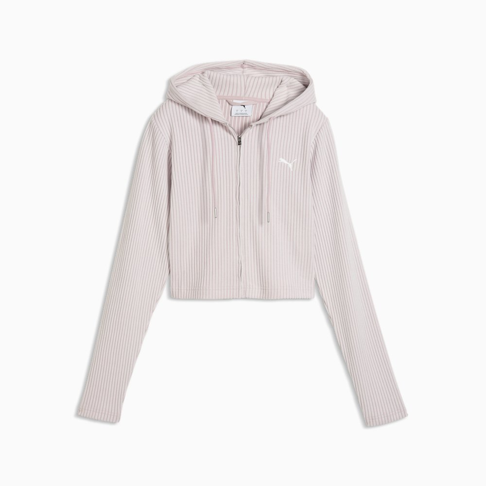 Худи женское PUMA Essentials Ribbed Zip-Up